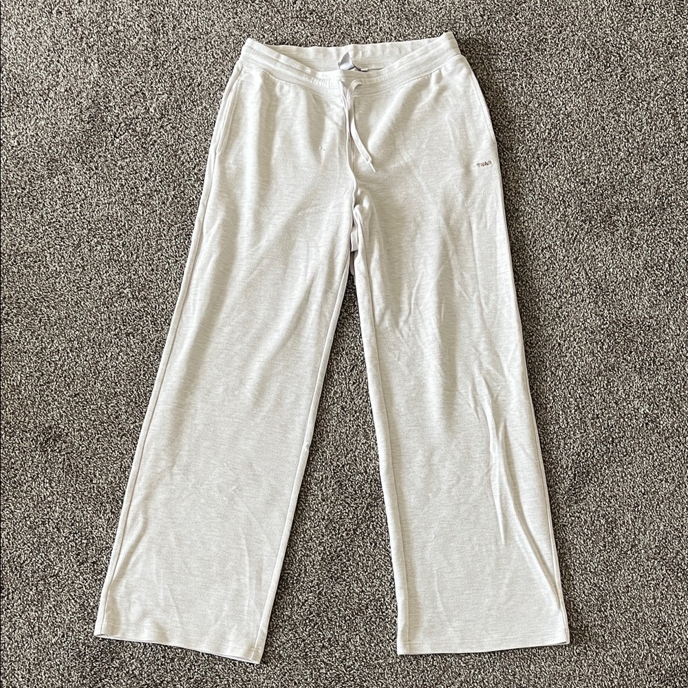 TNA Heathered Oatmeal Waffle Knit Pants